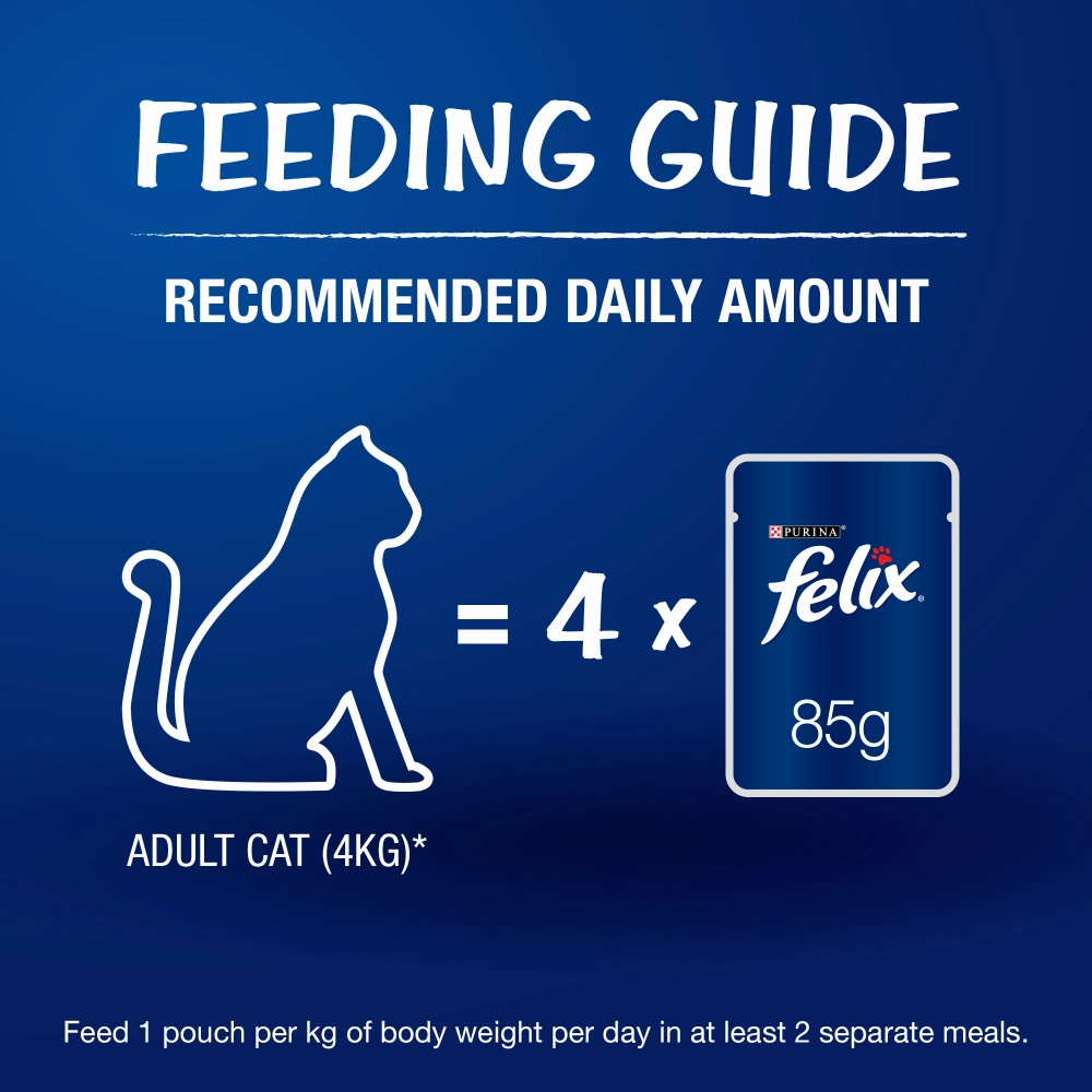 Purina Felix Mackerel, Sardine and Salmon with Jelly Complete and Balanced Adult Cat Wet Food Combo