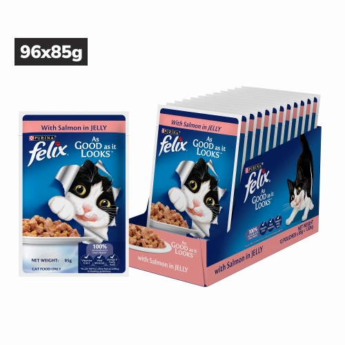 Purina Felix Salmon with Jelly Adult Complete and Balanced Cat Wet Food