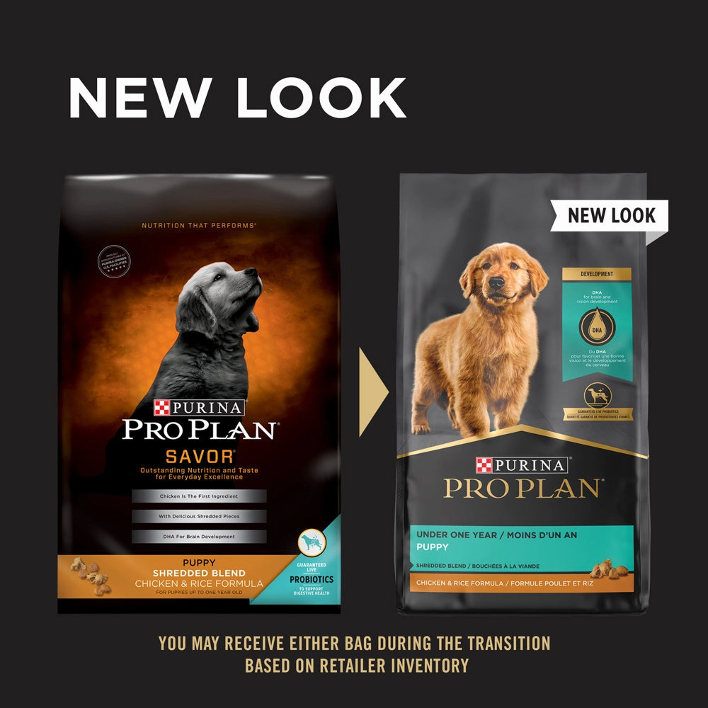 Purina Pro Plan Savor Shredded Chicken & Rice Formula Puppy Dry Dog Food