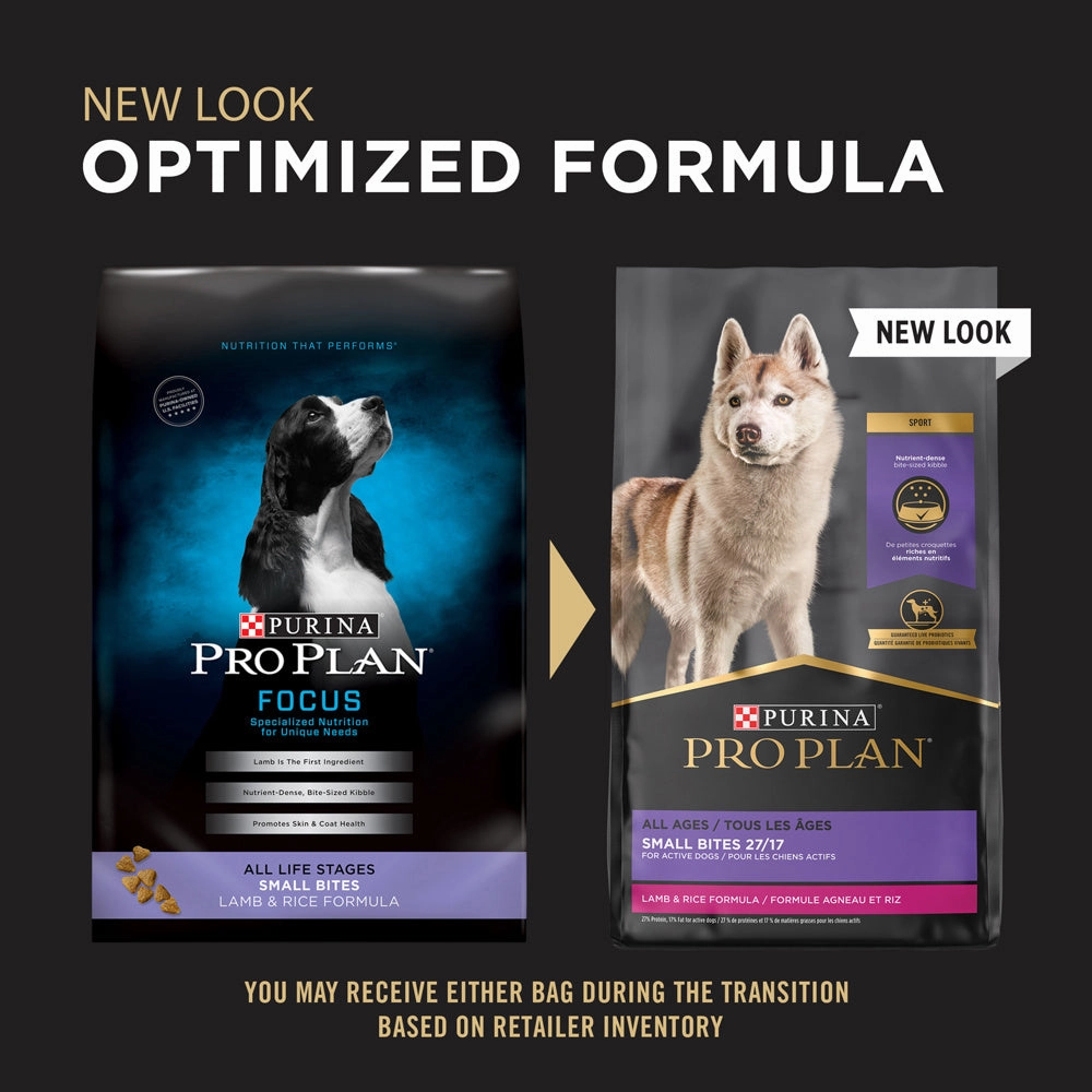 Purina Pro Plan Small Bites Lamb & Rice Formula High Protein, High Energy Dry Dog Food
