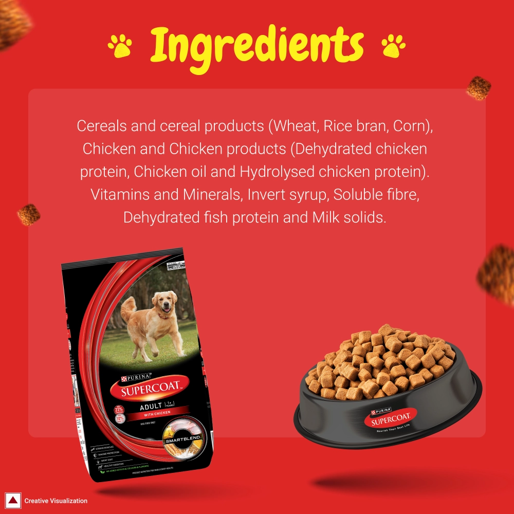 Purina SuperCoat Chicken Smartblend Adult Dog Dry Food (1  Years)