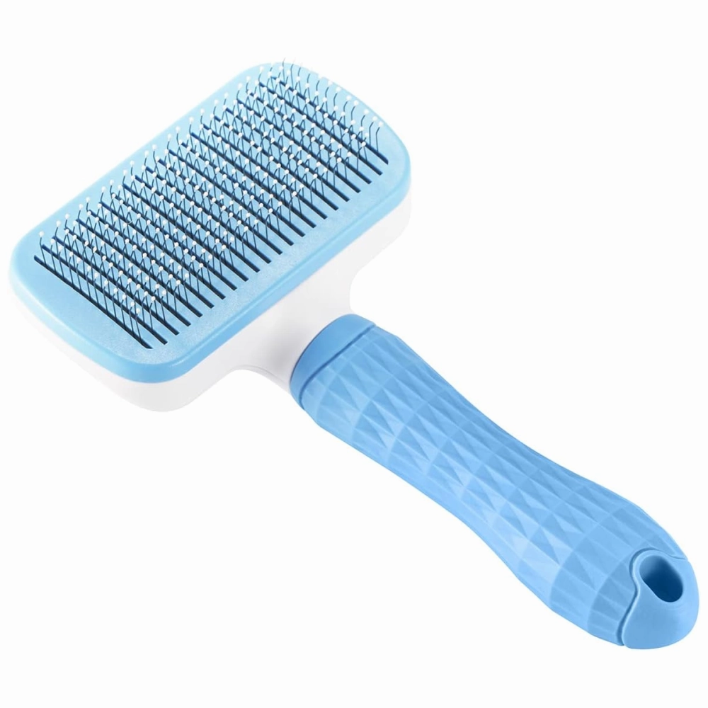 QPets Slicker Brush for Dogs and Cats (Blue)