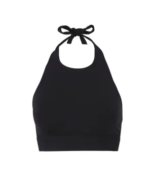 REVITALISED Halterneck Top | Black