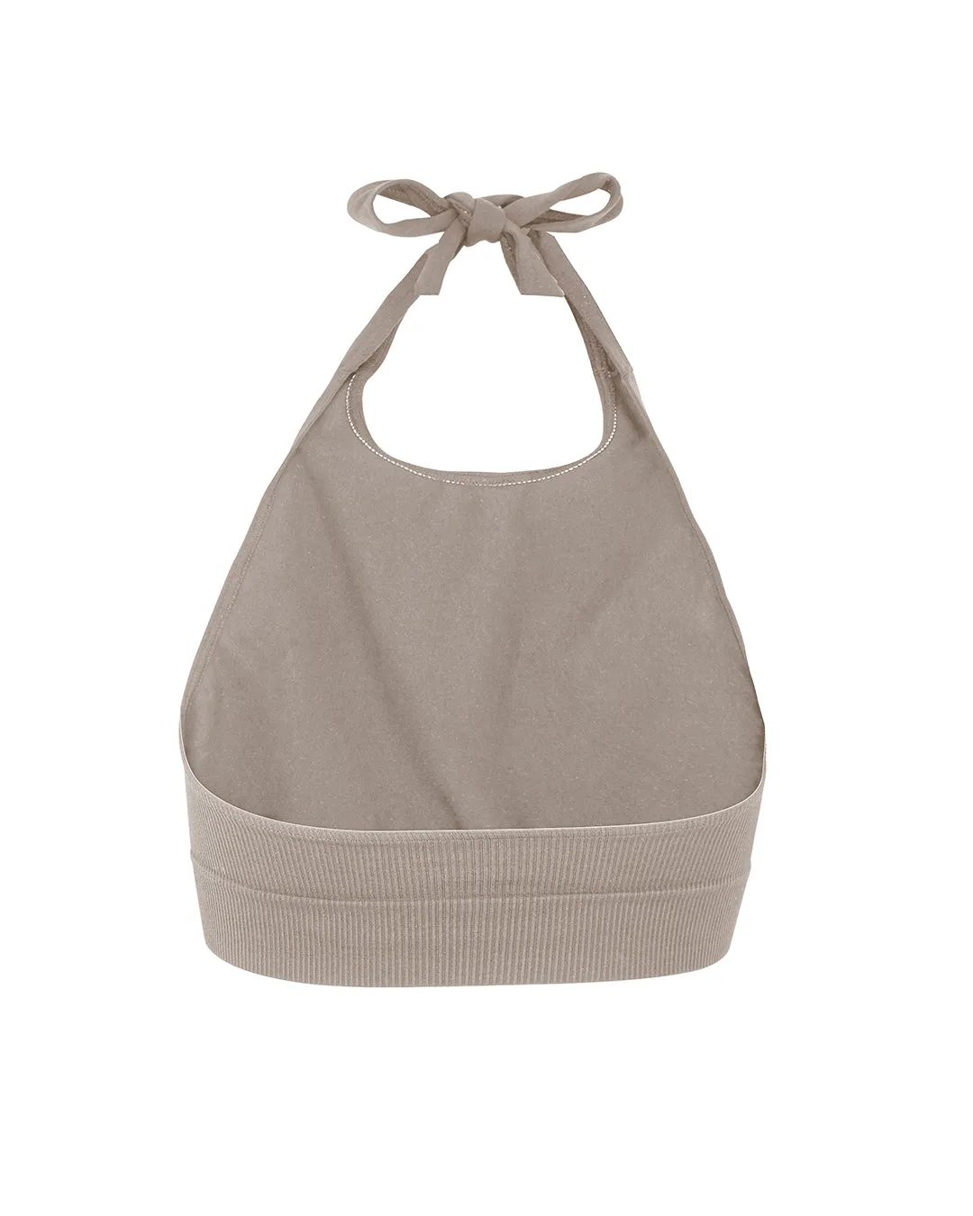 REVITALISED Halterneck Top | Taupe