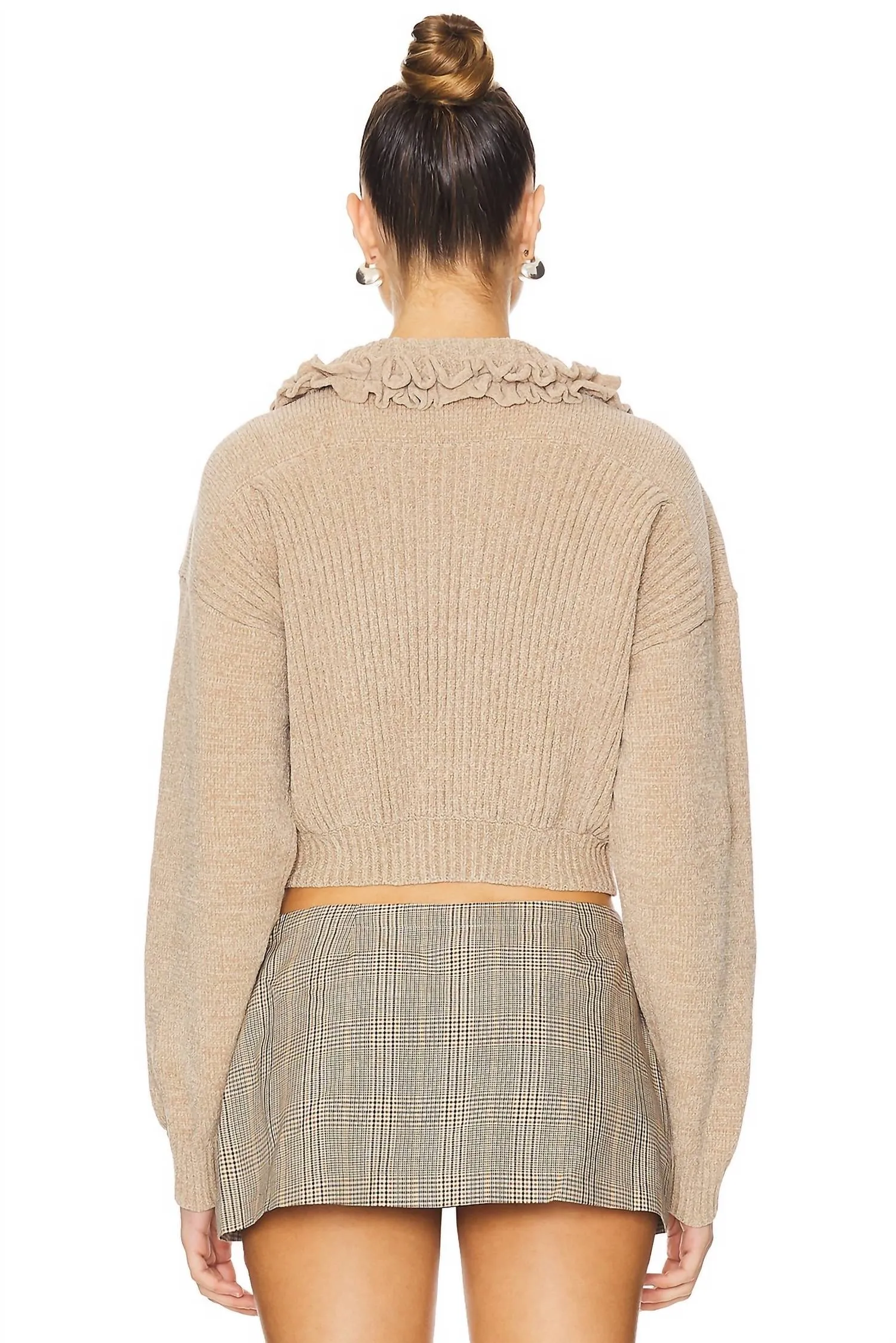 Rey Knit Jacket In Putty