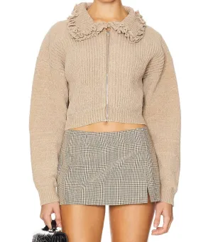 Rey Knit Jacket In Putty
