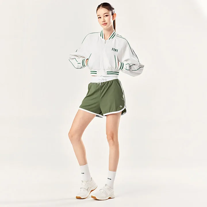 Ribbed Color Block Dolphin Shorts