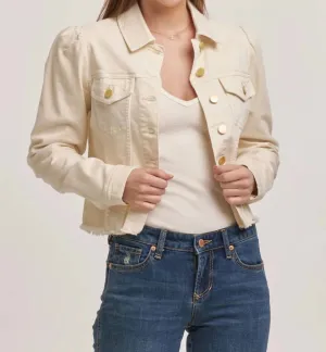 Roselyn Denim Jacket In Wheat