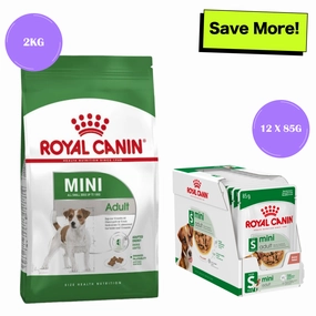 Royal Canin Mini Adult Dog Dry and Wet Food Combo