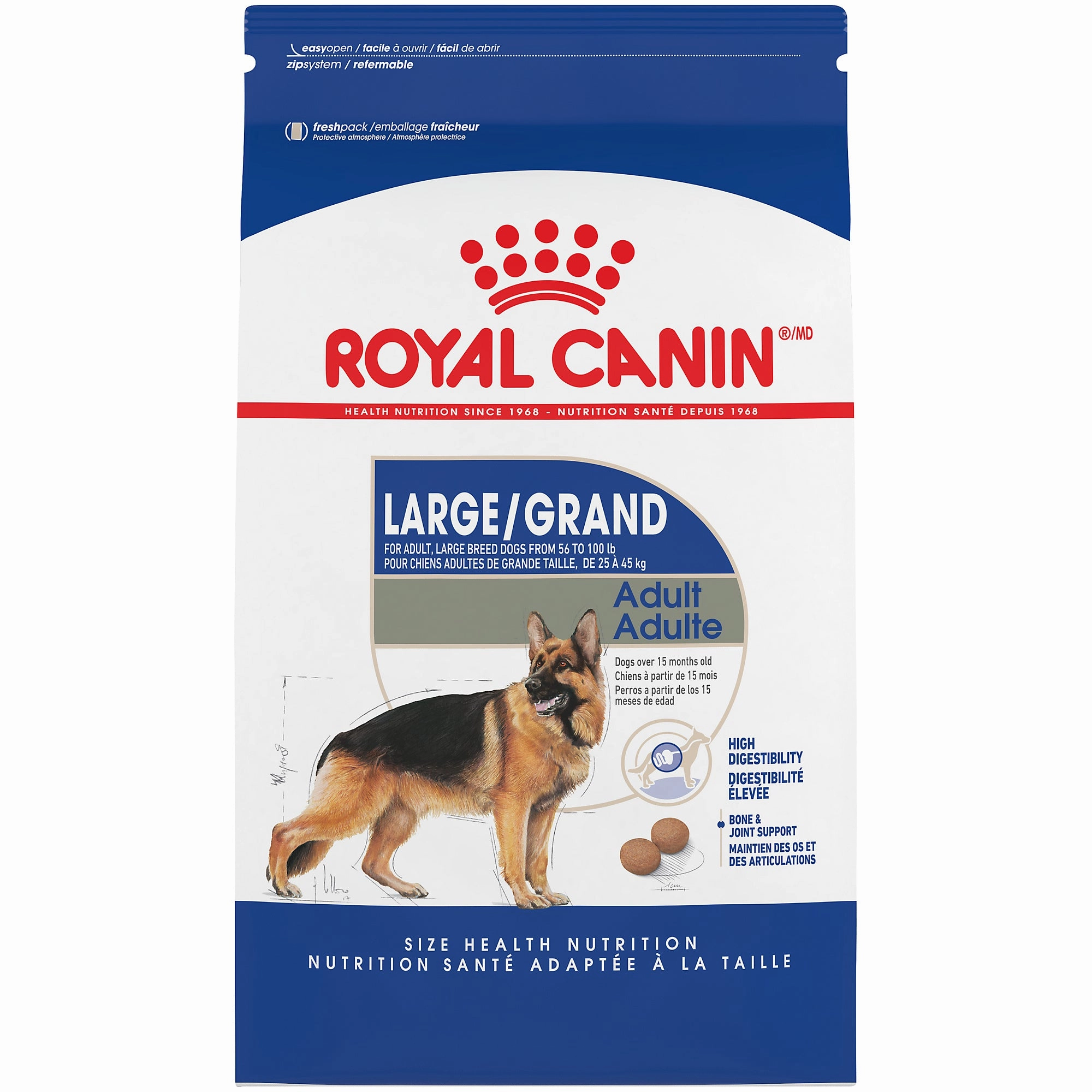 Royal Canin Size Health Nutrition Large Adult Dry Dog Food, 30 lb