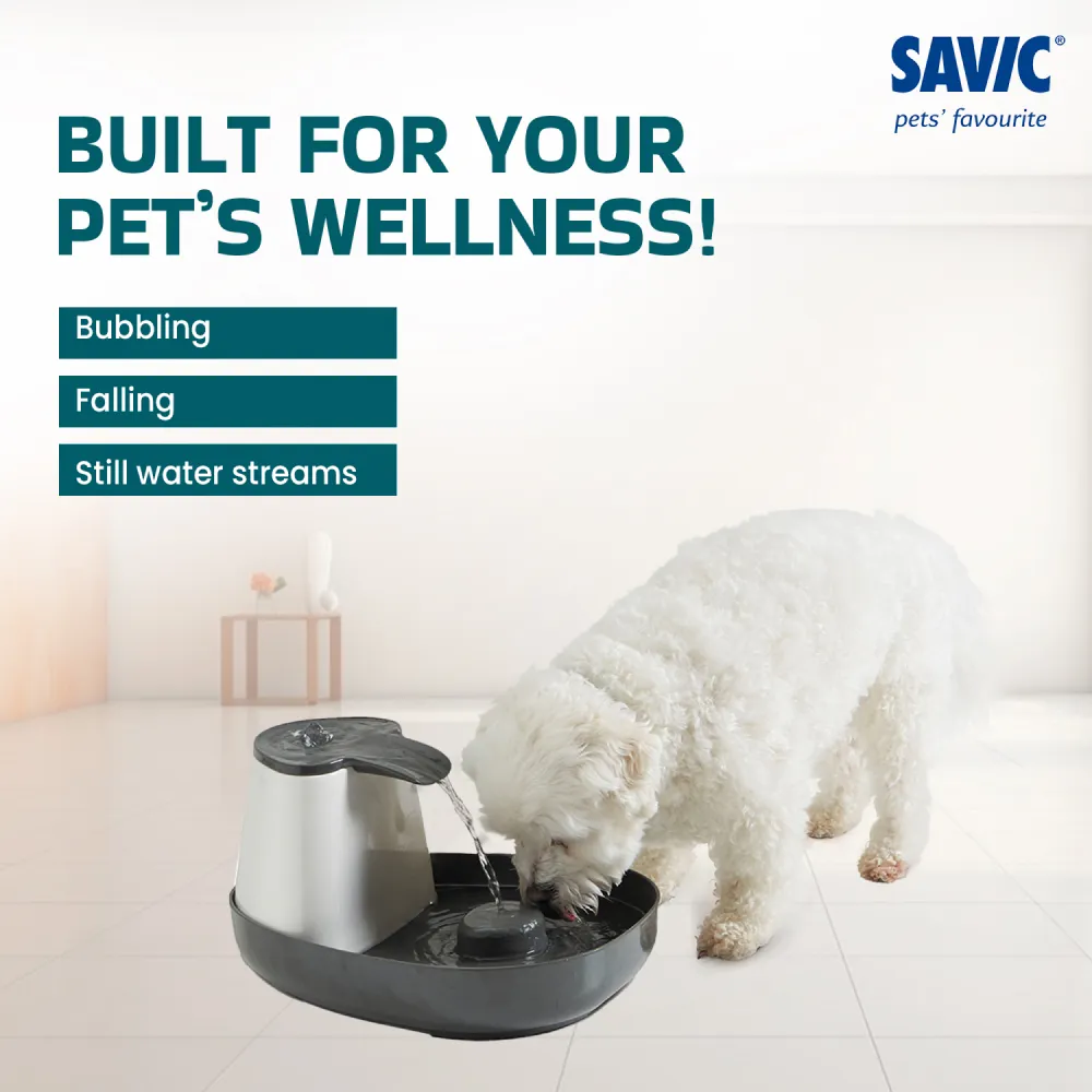 Savic Cascade Anthracite Water Fountain for Cats (Grey)