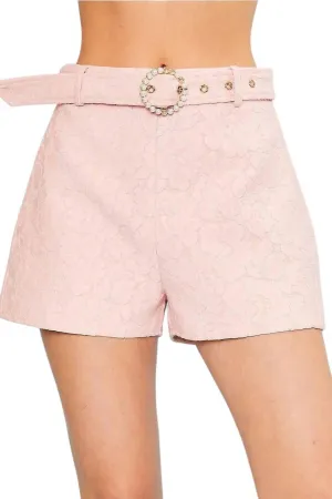 Scallop Lace Short In Light Pink