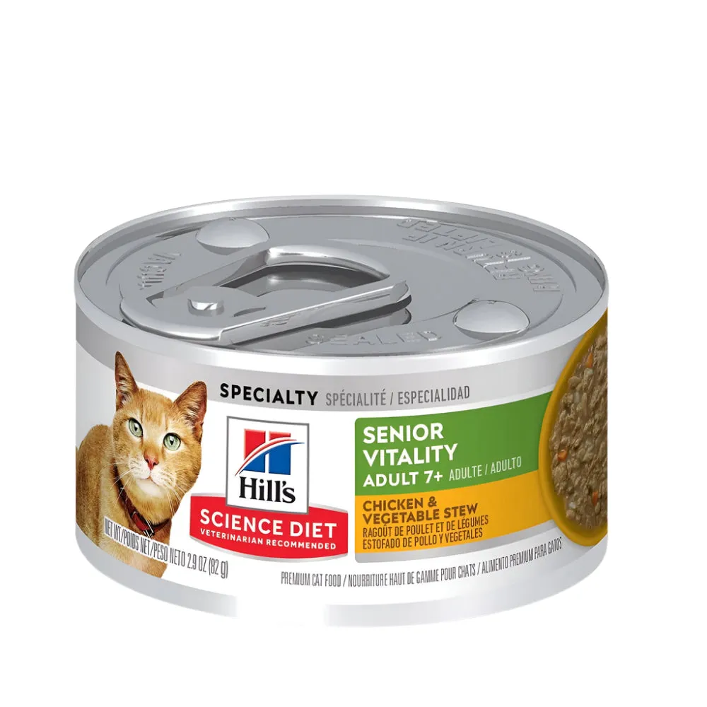 Science Diet - Adult 7  Senior Vitality Chicken & Vegetable Stew Cat Wet Food
