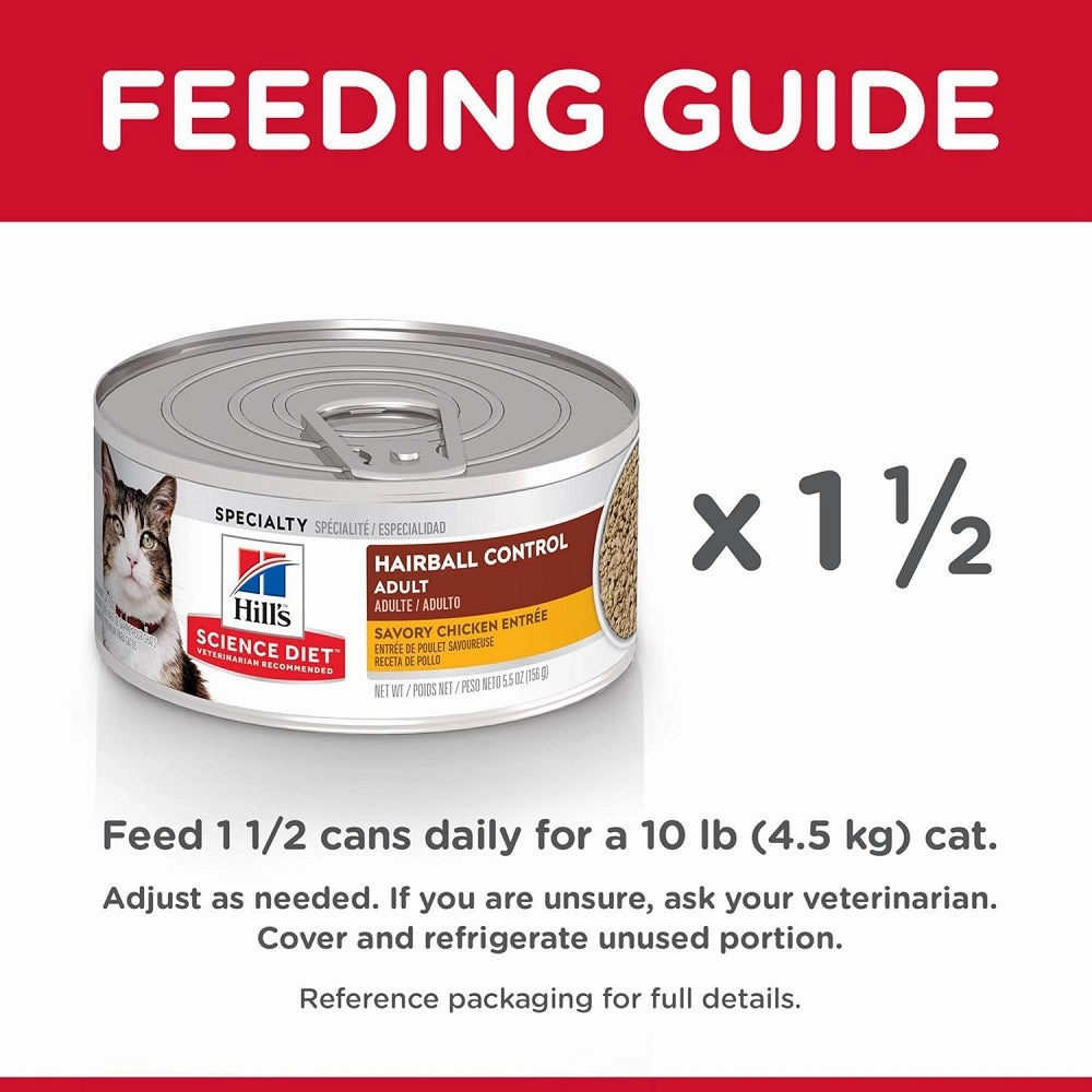 Science Diet - Adult Hairball Control Savory Chicken Entre Cat Wet Food