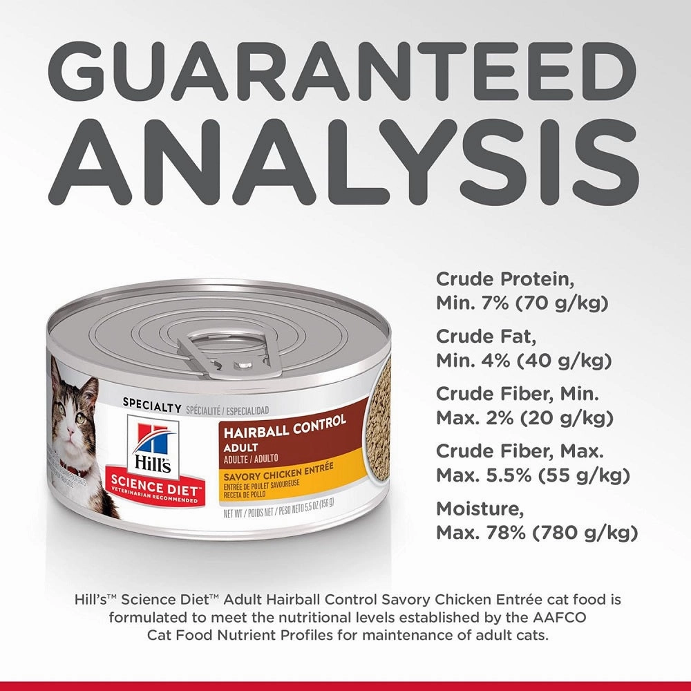 Science Diet - Adult Hairball Control Savory Chicken Entre Cat Wet Food