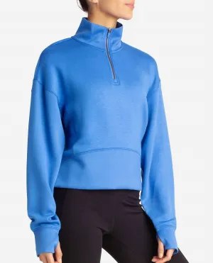 Scuba Corset Half-Zip Jacket In Palace Blue