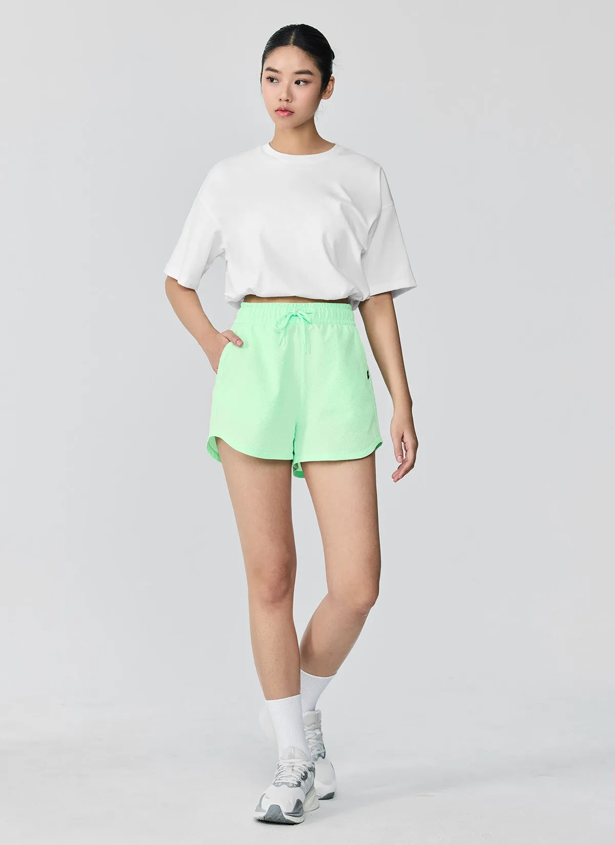 Seersucker Round Shorts