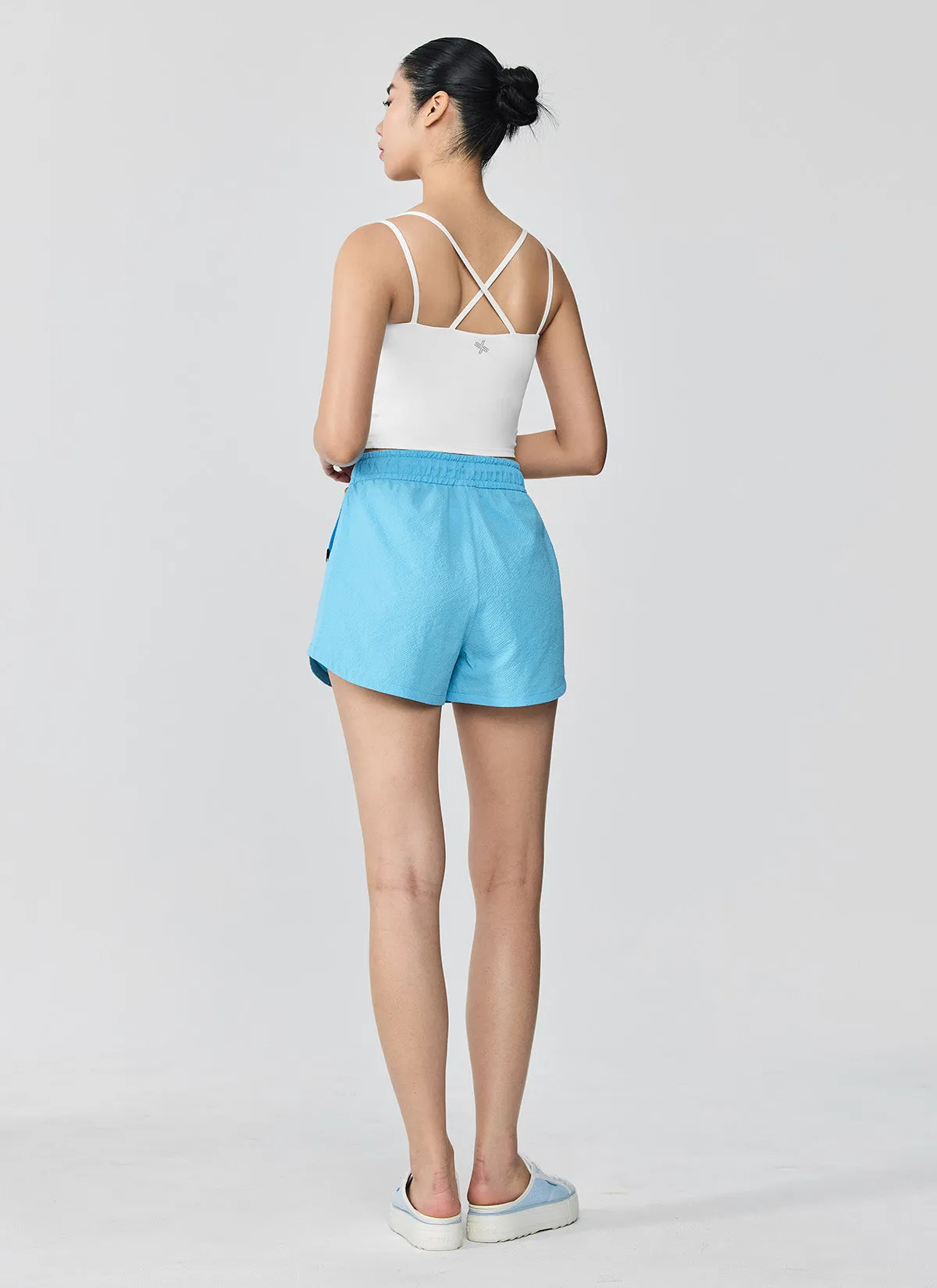 Seersucker Round Shorts