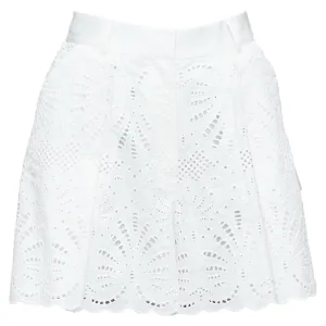 Self Portrait Floral Anglais Wide High Waist Shorts