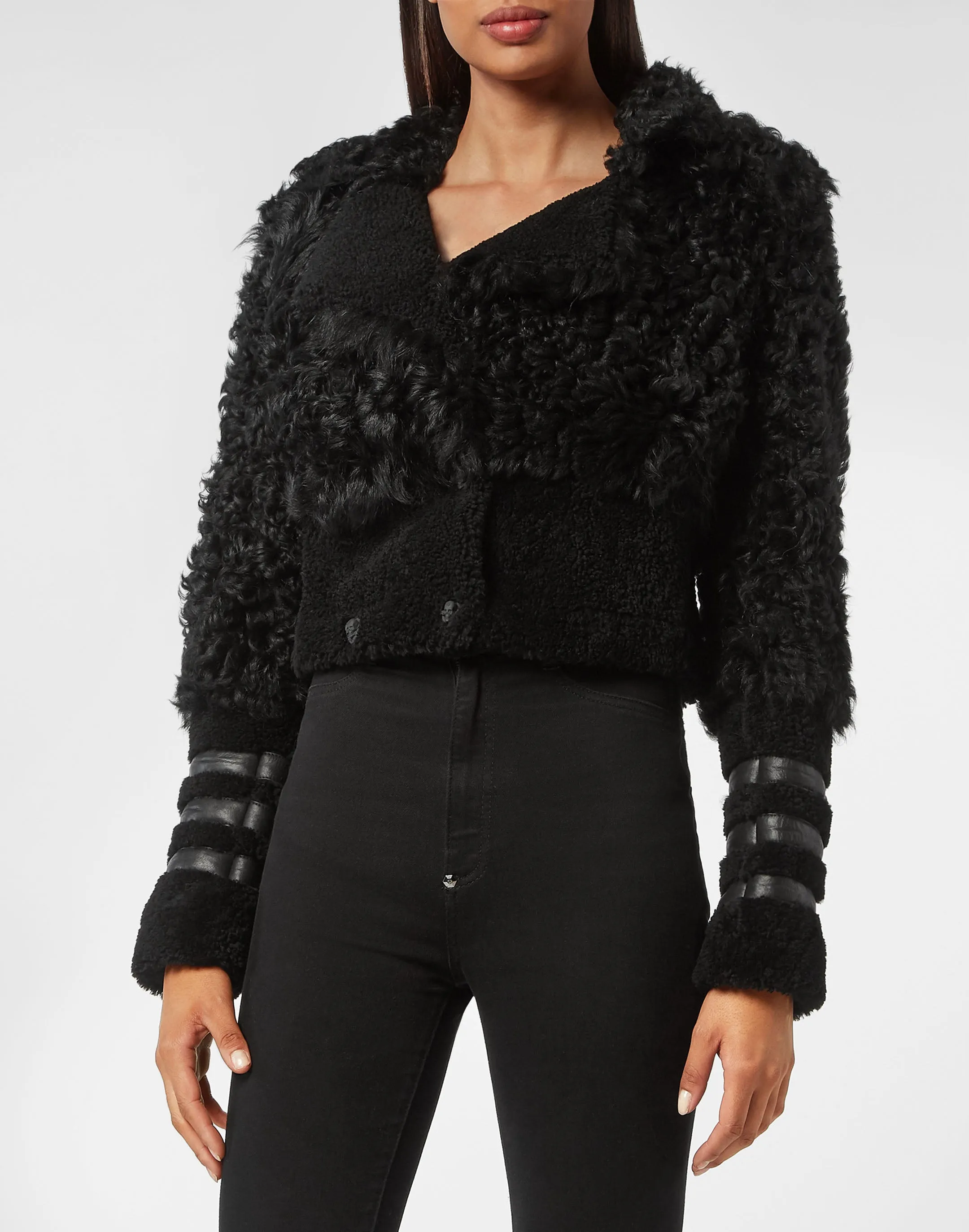 Shearling Jacket Gothic Plein