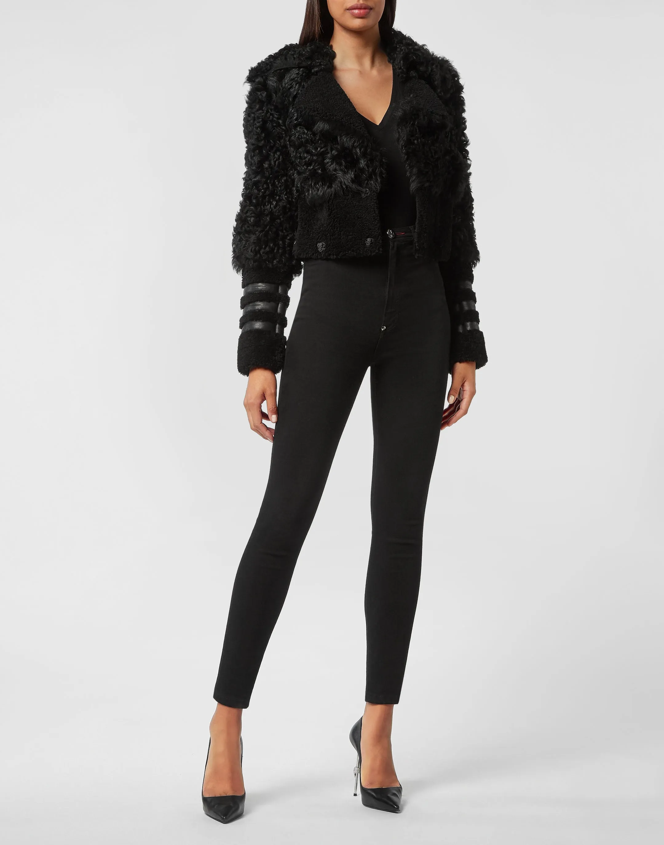 Shearling Jacket Gothic Plein
