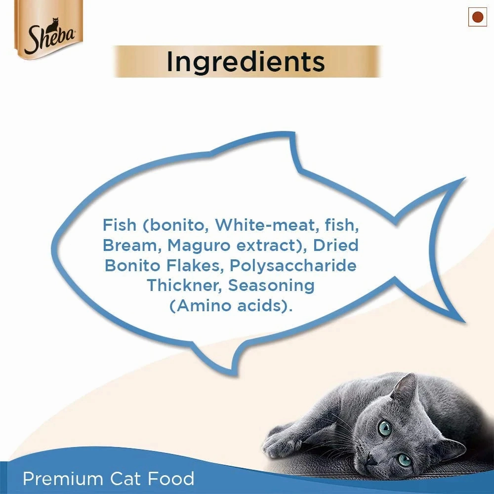 Sheba Maguro & Bream Fish Mix Premium Cat Wet Food Combo and Chicken Flavour Irresistible All Life Stage Cat Dry Food