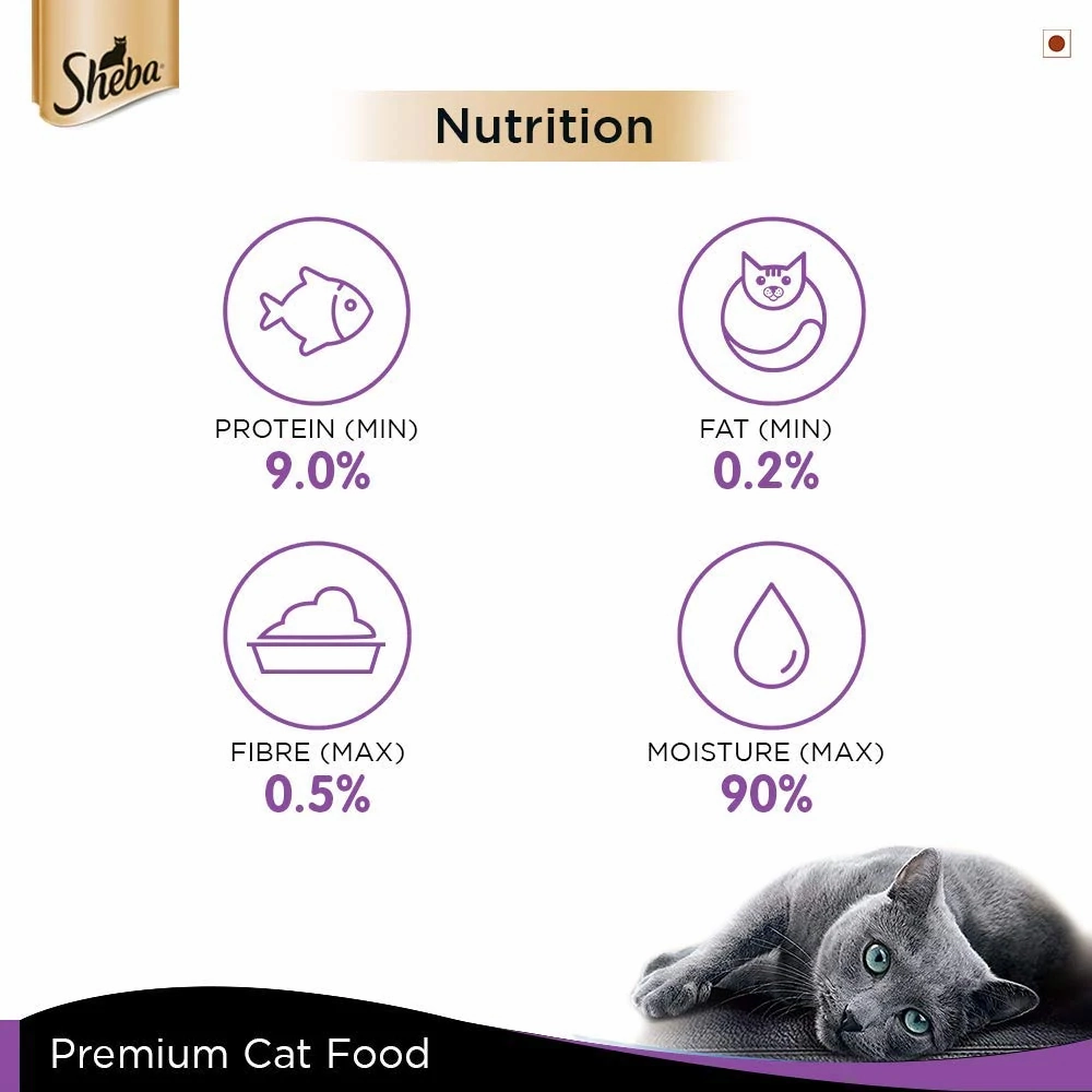 Sheba Pure Tuna Filets in Jelly Premium Cat Wet Food and Salmon Flavour Irresistible All Life Stages Cat Dry Food Combo