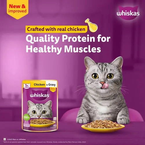 Sheba Tuna Pumpkin & Carrot In Gravy and Whiskas Chicken in Gravy Cat Wet Food Combo