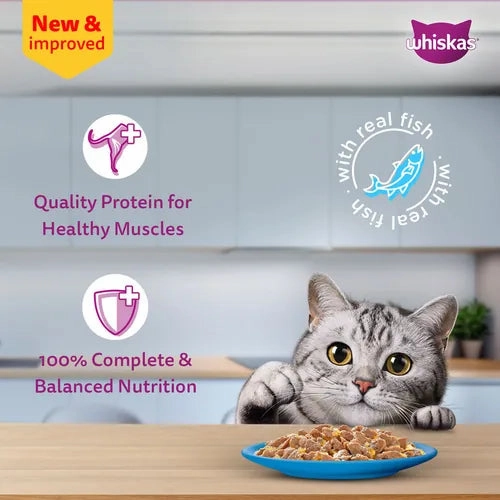 Sheba Tuna Pumpkin & Carrot In Gravy and Whiskas Tuna in Jelly Cat Wet Food Combo