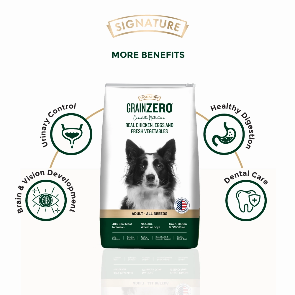 Signature Freedom Chicken and Rice and Grain Zero Real Chicken, Egg and Vegetables Adult Dog Dry Food Combo