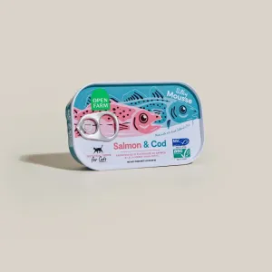 Silky Mousse Salmon & Cod Tasty Meal Topper for Cats