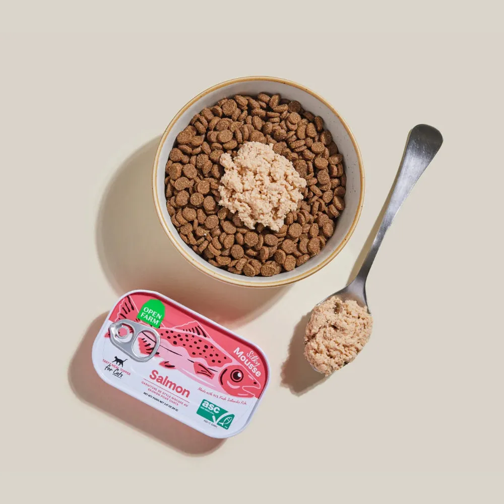 Silky Mousse Salmon Tasty Meal Topper for Cats