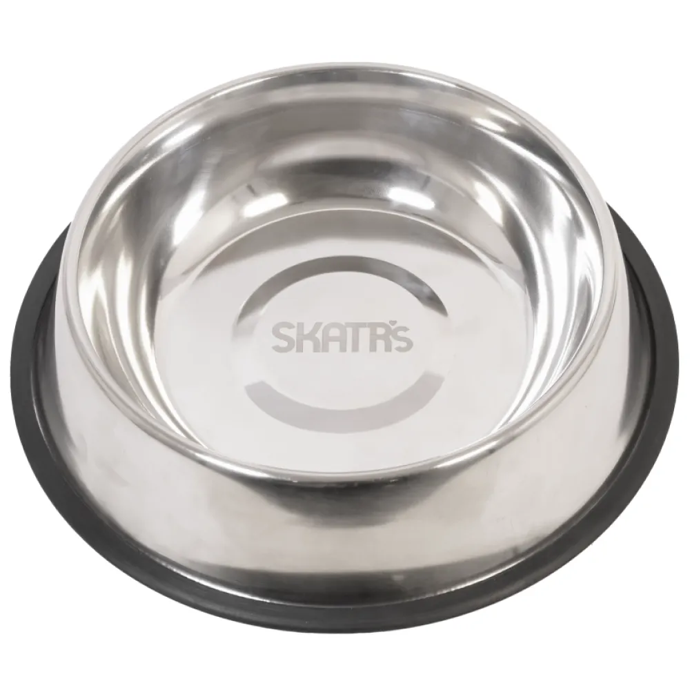 Skatrs Anti Skid Stainless Steel Bowl for Dogs and Cats Medium and Extra Large Combo