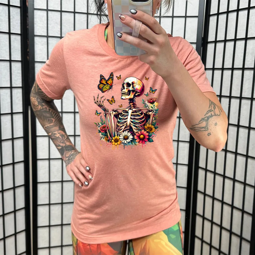 Skeleton Butterflies Shirt Unisex
