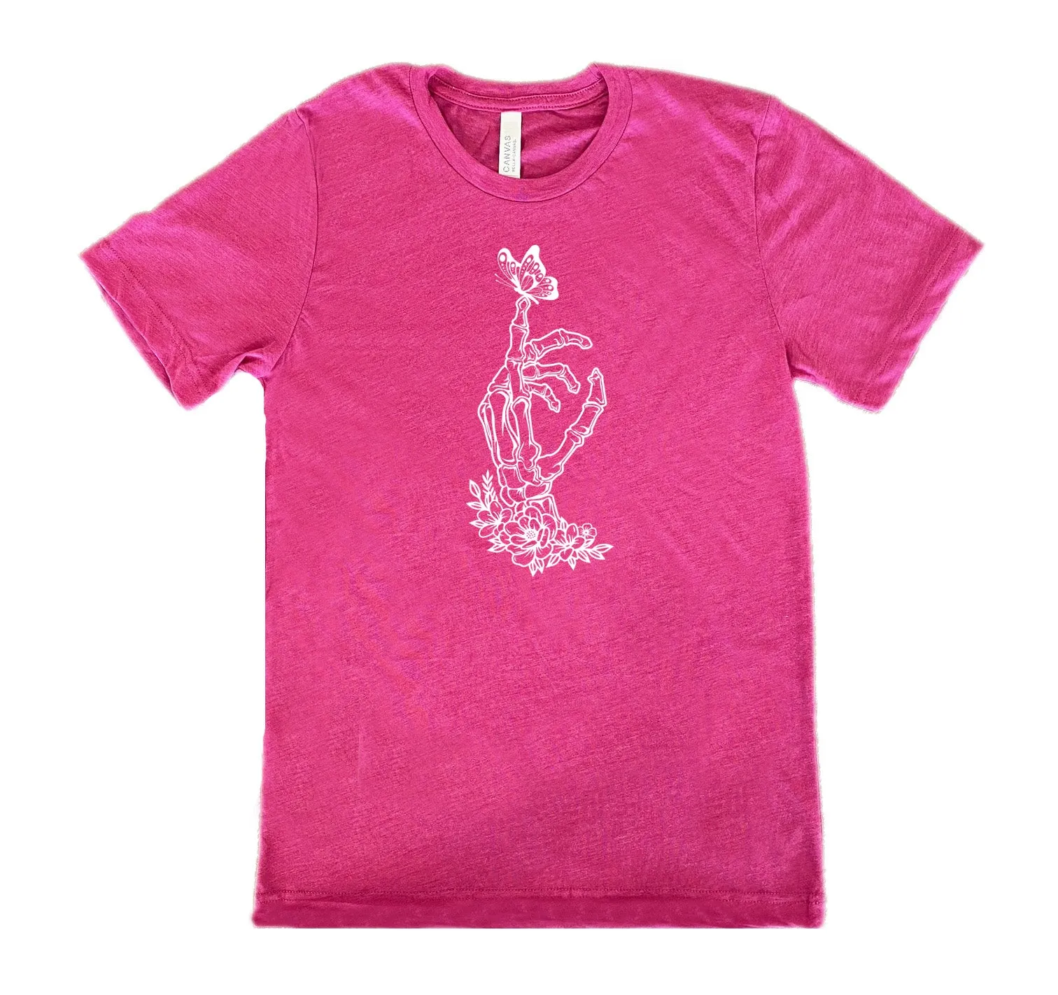Skeleton Hand Butterfly Shirt Unisex