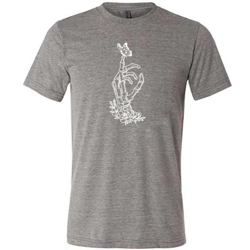 Skeleton Hand Butterfly Shirt Unisex