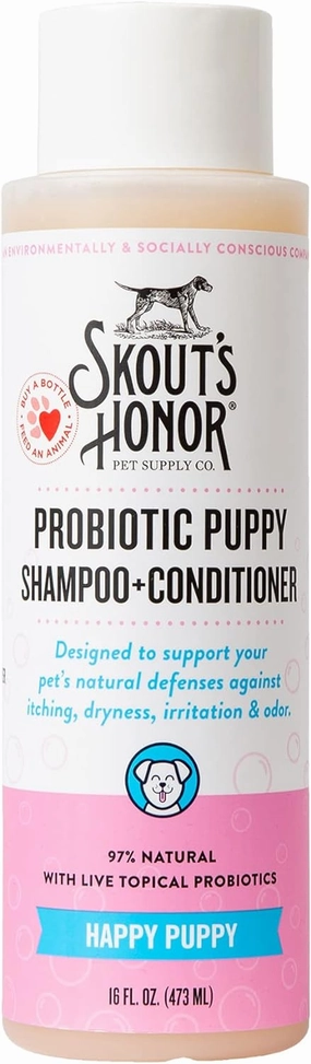 Skout's Honor Dog Probiotic Happy Puppy Shampoo   Conditioner 16 oz