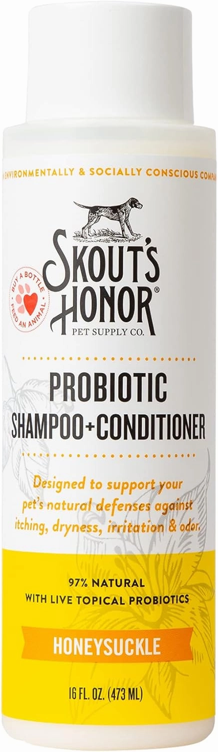 Skout's Honor Dog Probiotic Honeysuckle Shampoo   Conditioner 16 oz