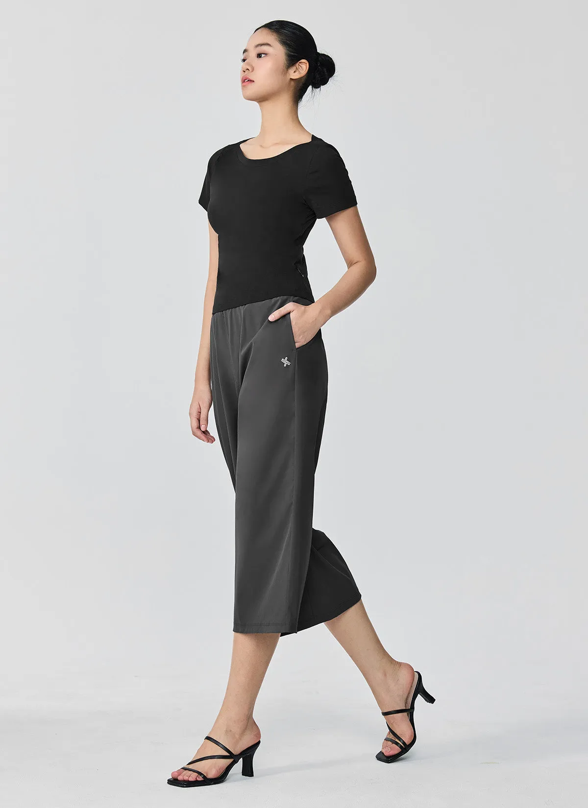 Slick Light Double Banding 8.5" Wide Pants