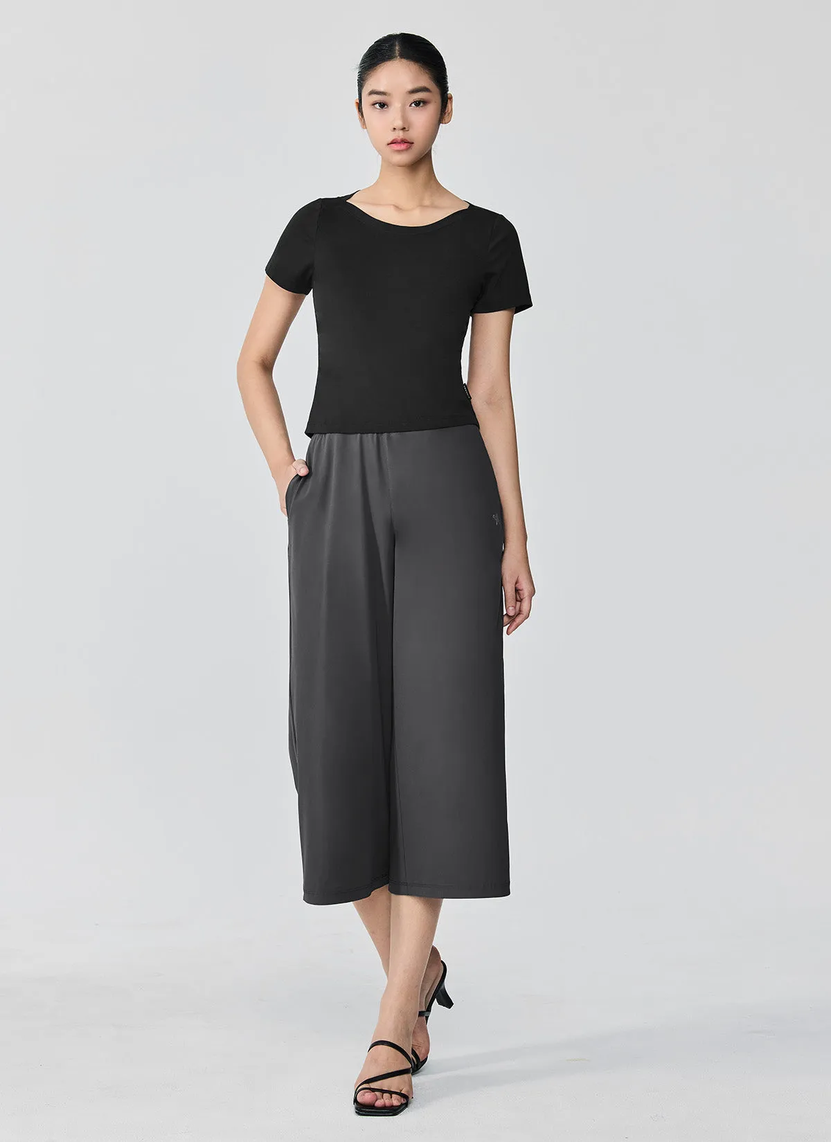 Slick Light Double Banding 8.5" Wide Pants