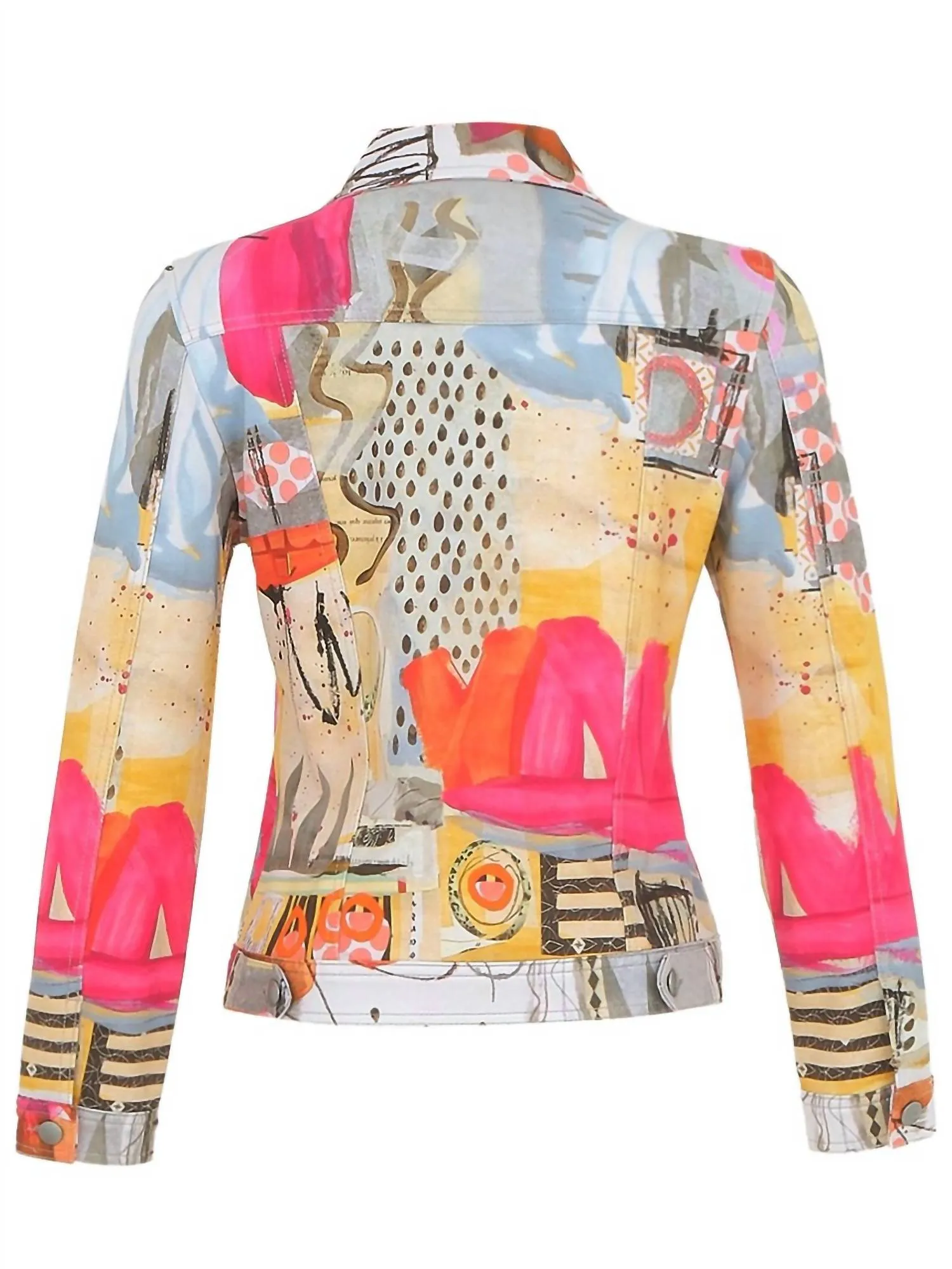 Soft Denim Jacket "totem" In Multi