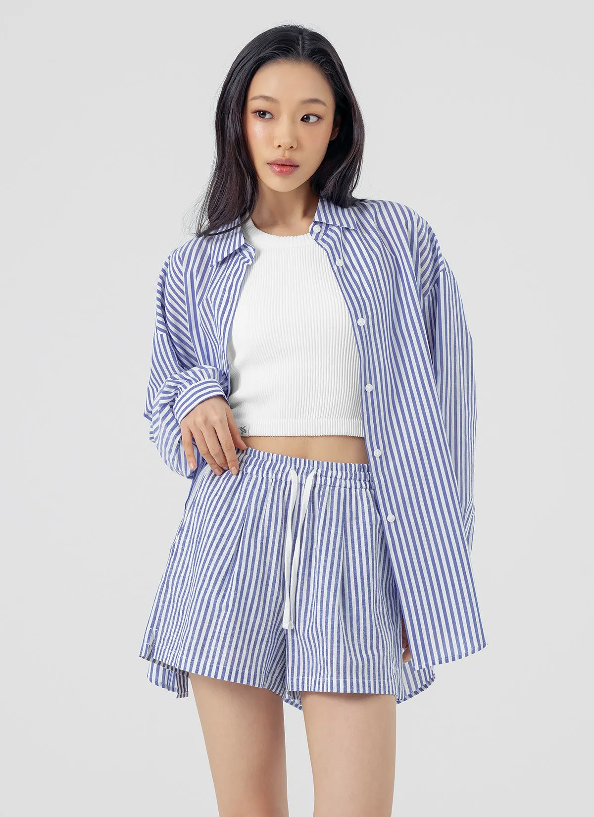 Soft Stripe Loose Fit Shirts