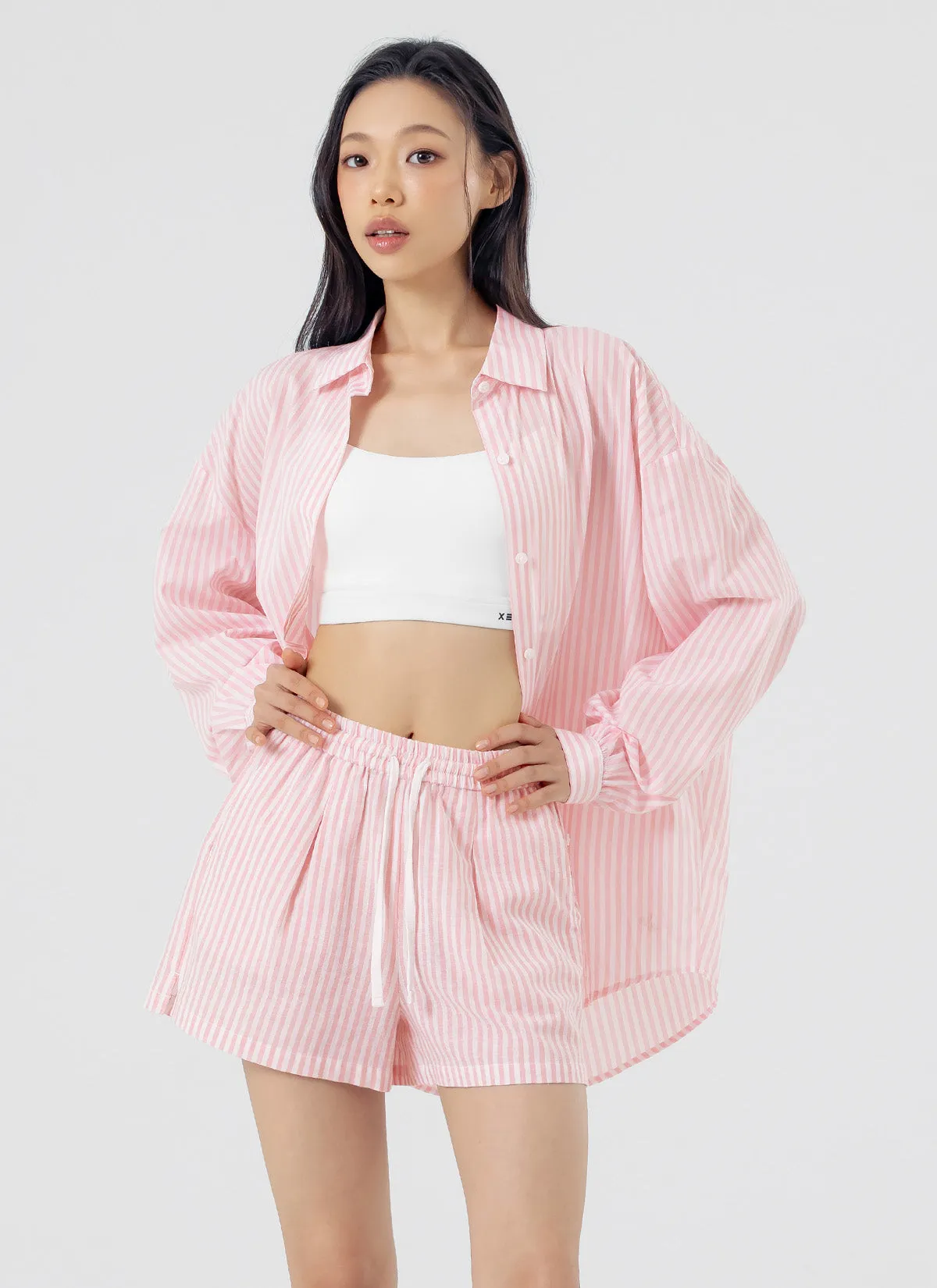 Soft Stripe Loose Fit Shirts