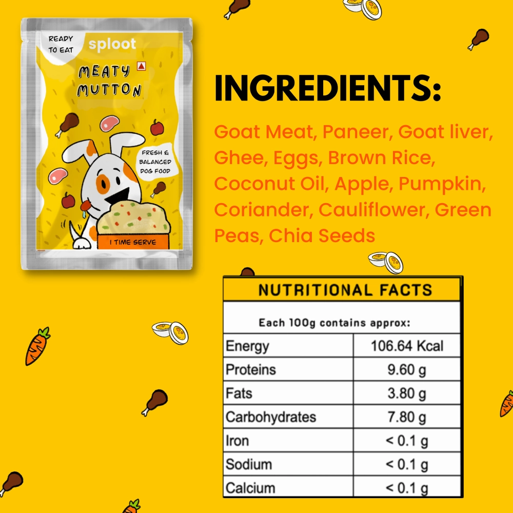 Sploot Meals Meaty Mutton and Brown Rice Dog Wet Food