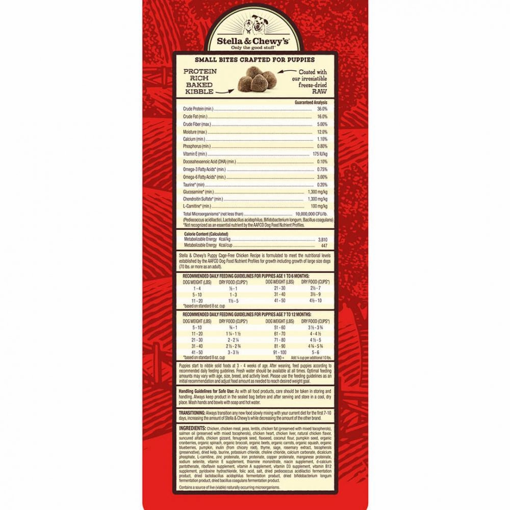 Stella & Chewy's Raw Coated Kibble Cage Free Chicken Recipe Puppy Dry Dog Food