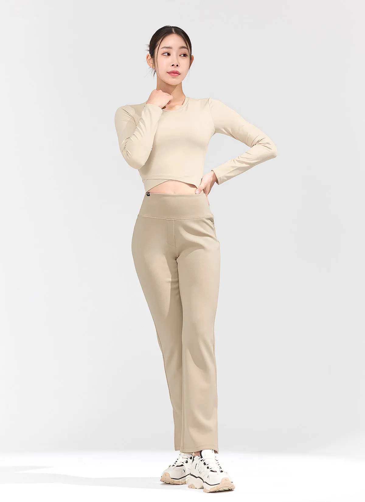 Stretch Formal Bootscut Slit Pants