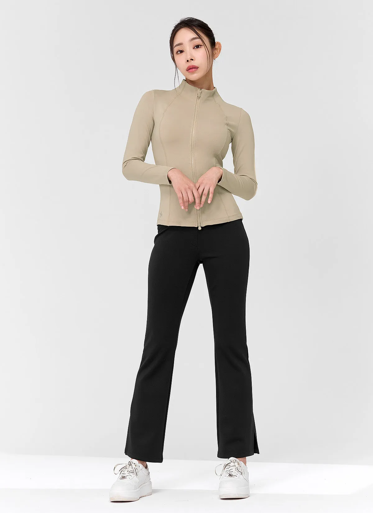 Stretch Formal Bootscut Slit Pants