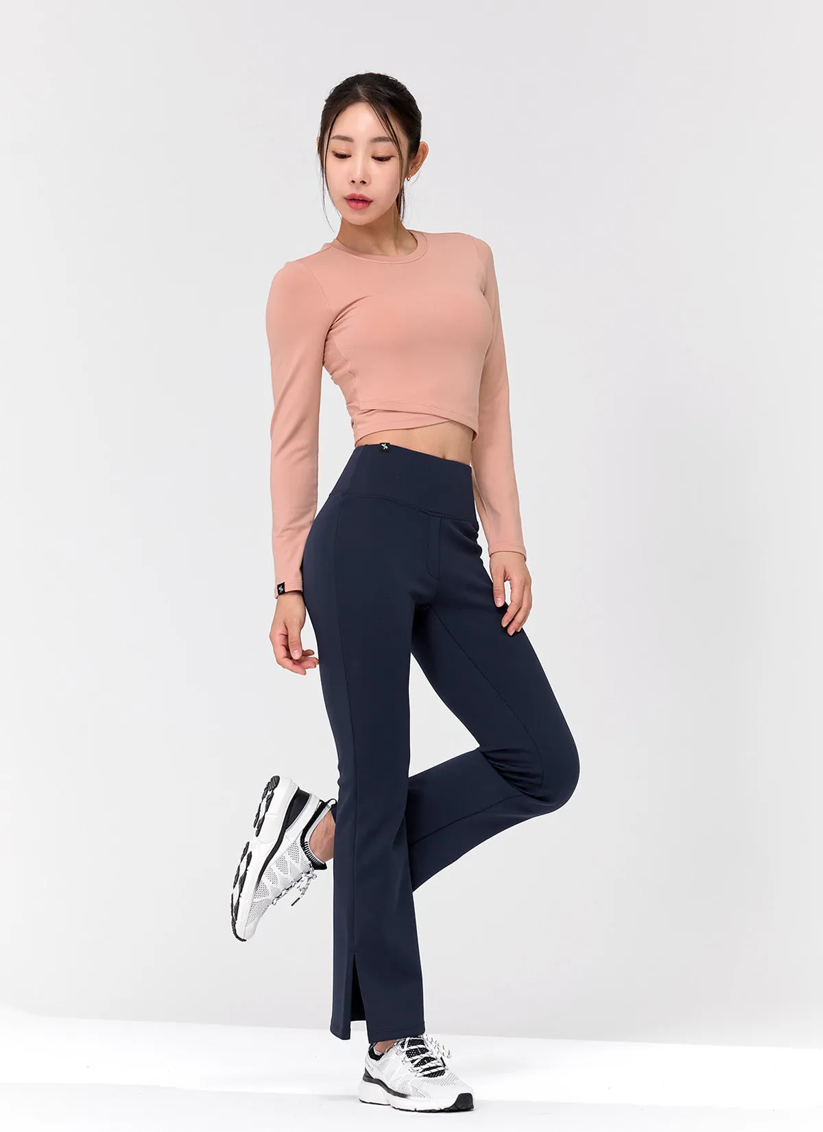 Stretch Formal Bootscut Slit Pants