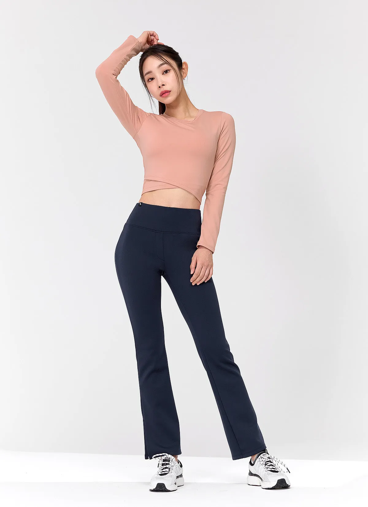 Stretch Formal Bootscut Slit Pants