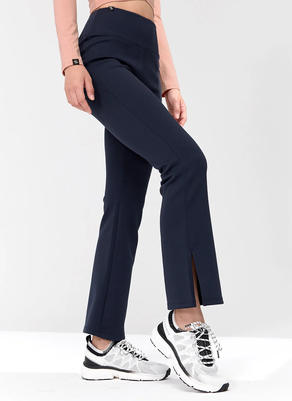 Stretch Formal Bootscut Slit Pants